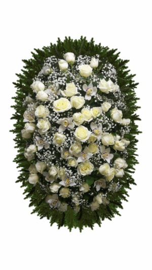 Венок из живых цветов ВЖ-11
