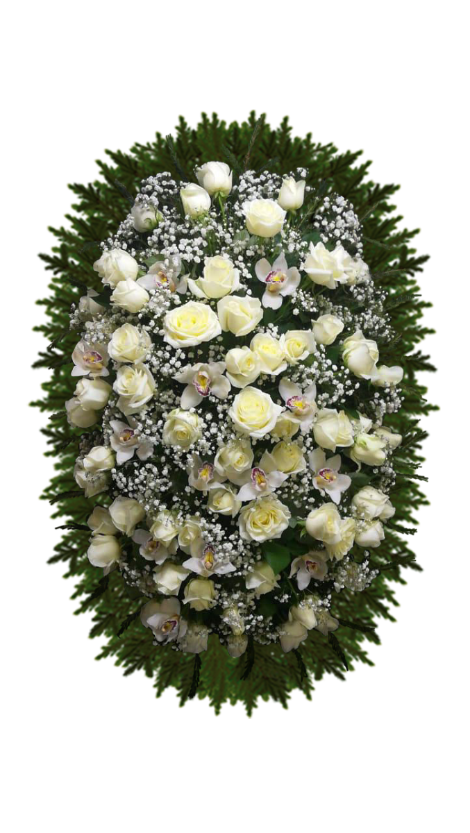 Венок из живых цветов ВЖ-11