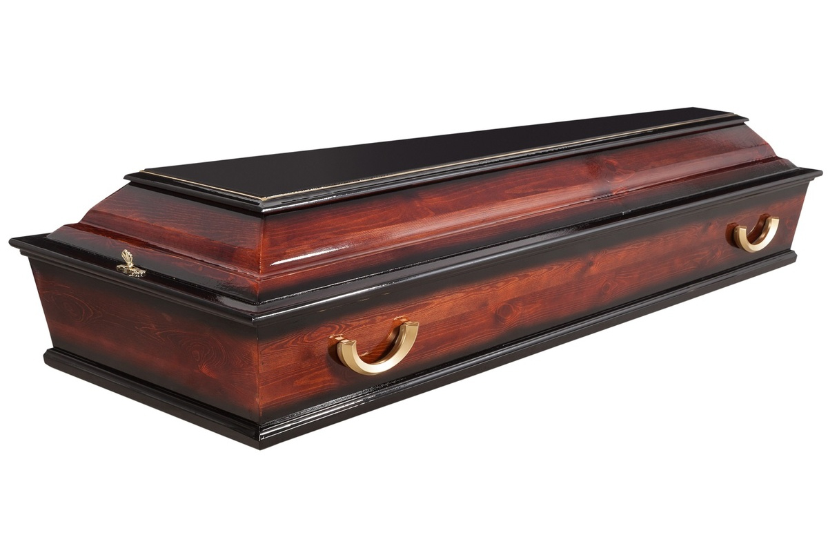 Гроб «Стандарт» 4 гранный тёмный