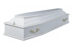 Гроб «Классика» 6 гранный Белый ДП