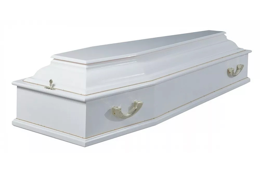 Гроб «Классика» 6 гранный Белый ДП