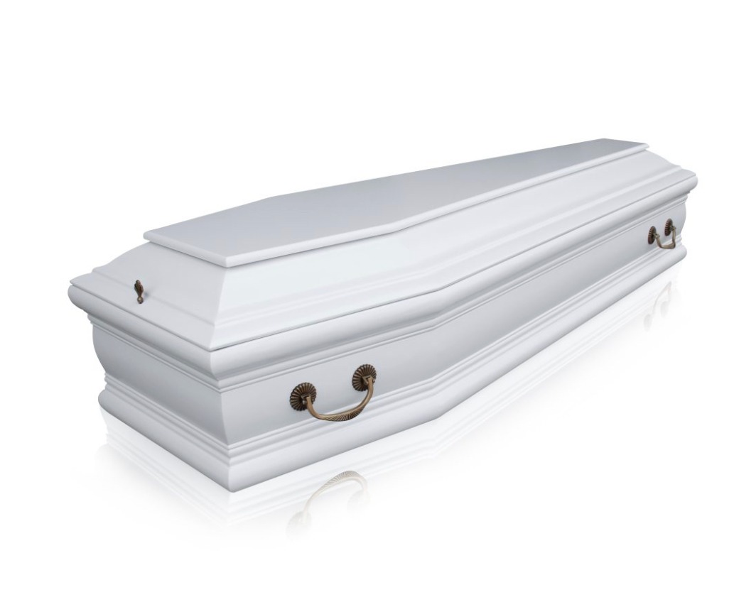 Гробы белые лакированные
