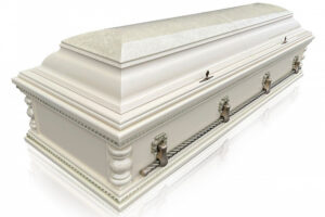 Гроб двухкрышечный «Вегас» Слоновая кость