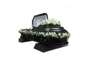 Композиционное оформление гроба живыми цветами ЭЛИТ 1
