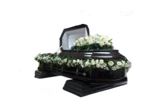 Композиционное оформление гроба живыми цветами ЭЛИТ 1