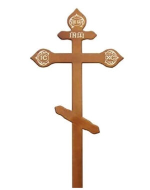 Крест на могилу сосновый «Фигурный»