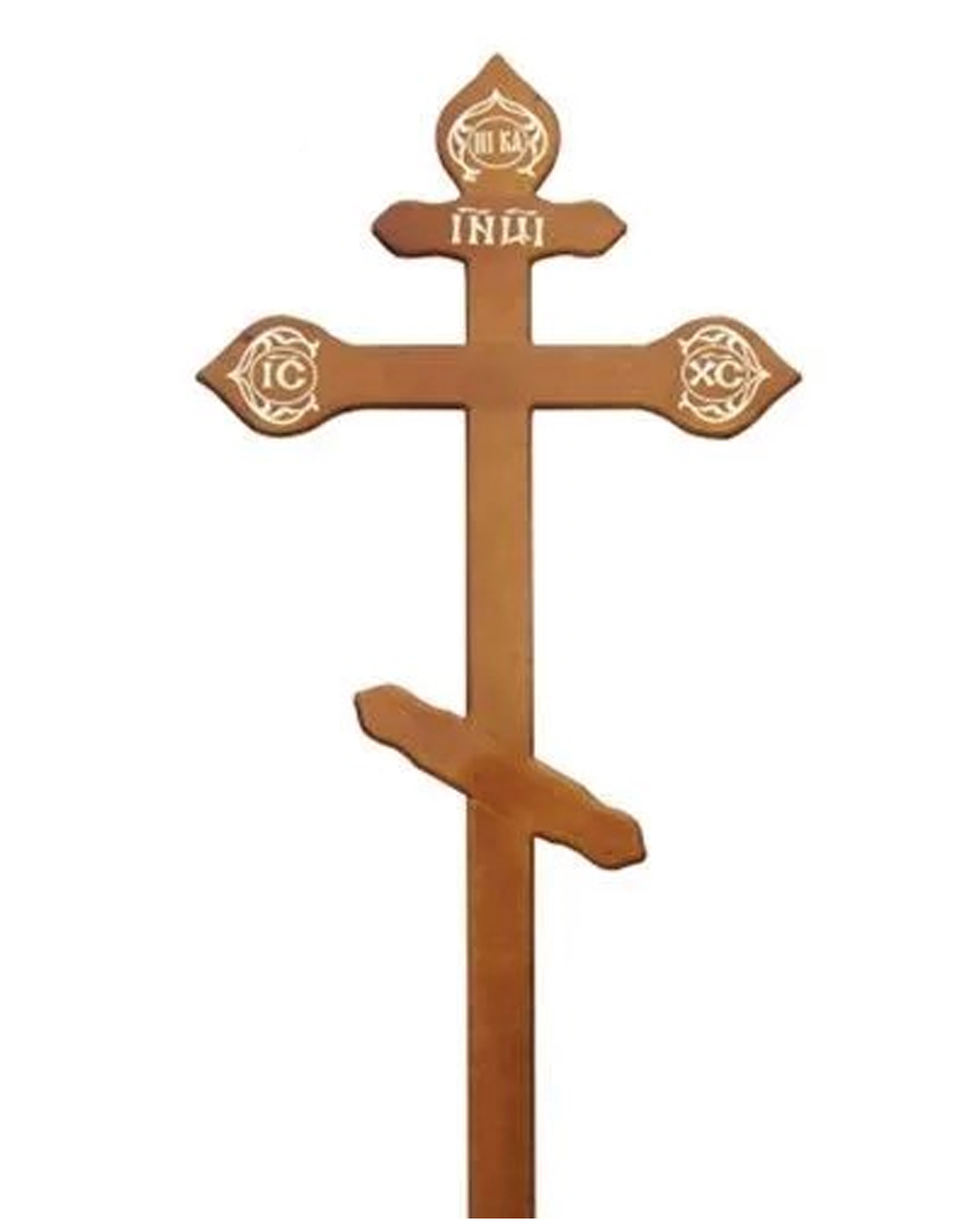 Крест на могилу сосновый «Фигурный»