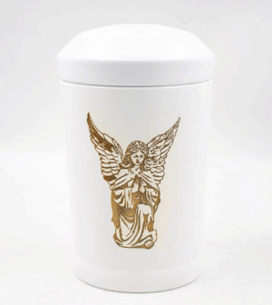 Урна биоразлагаемая «Вера мини» Ангел белая